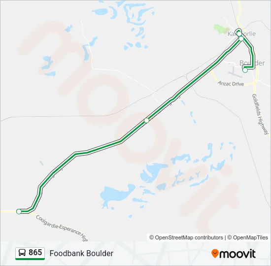 865 Bus Line Map