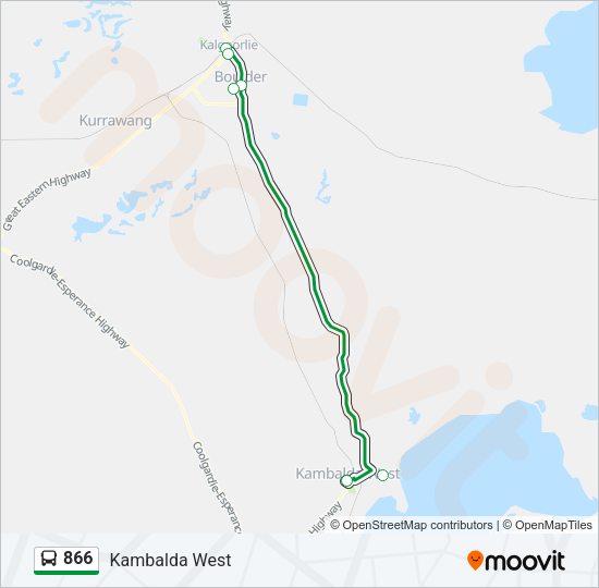 866 Bus Line Map