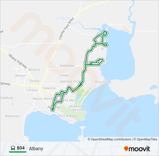 804 bus Line Map