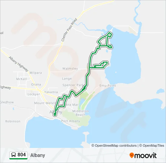 804 Bus Line Map