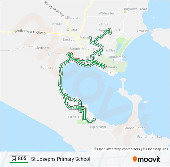 805 Bus Line Map