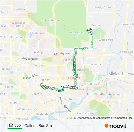 355 Bus Line Map