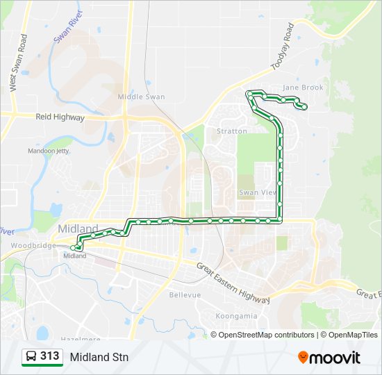 313 Bus Line Map