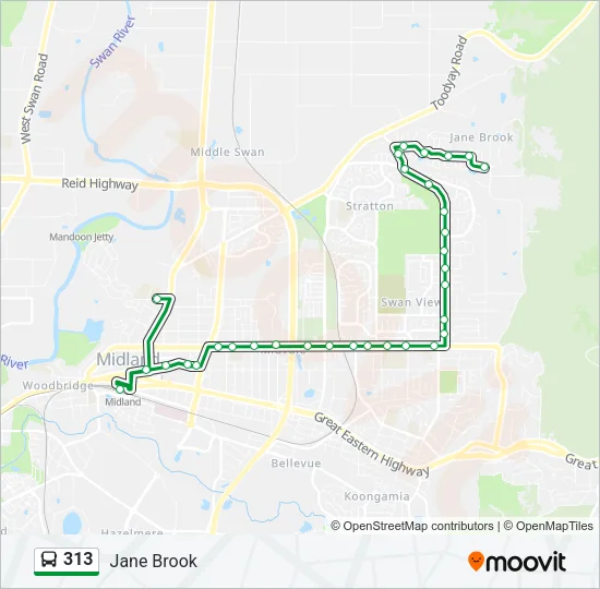313 Bus Line Map
