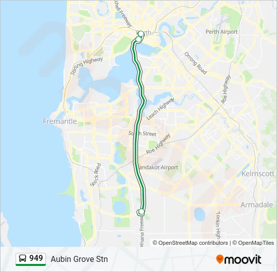949 Bus Line Map