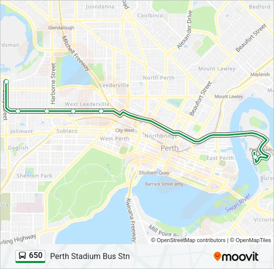 650 Bus Line Map