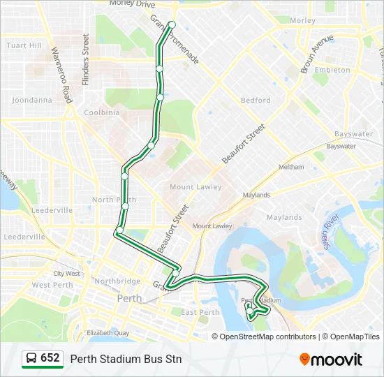 652 Bus Line Map