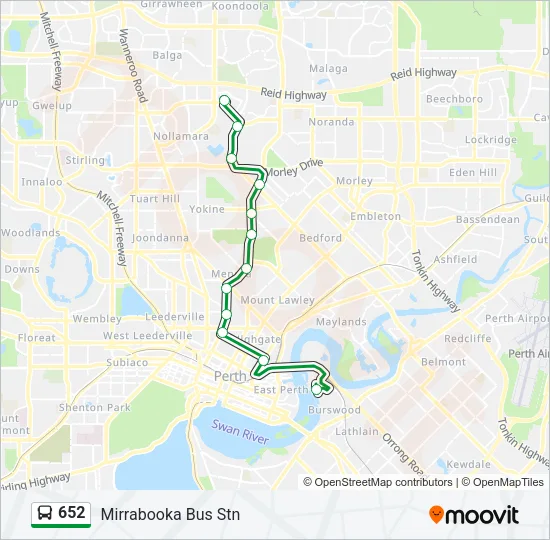 652 Bus Line Map