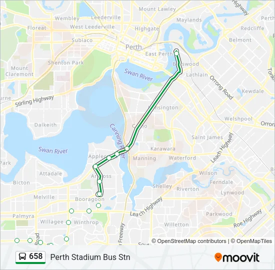 658 Bus Line Map