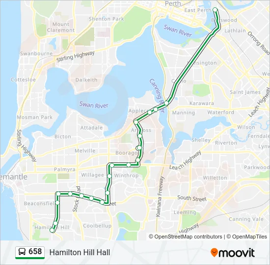 658 Bus Line Map