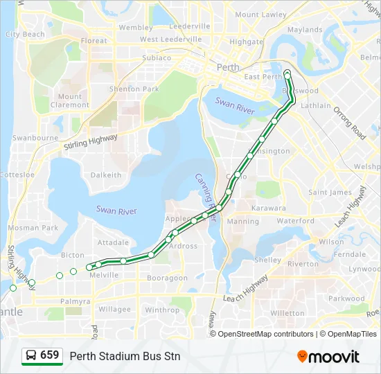 659 Bus Line Map