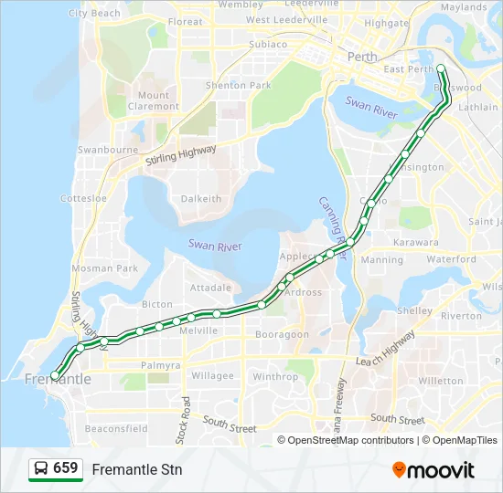 659 Bus Line Map