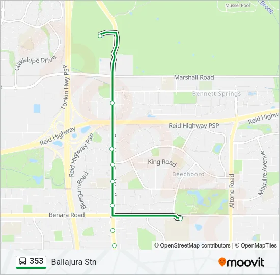 353 Bus Line Map