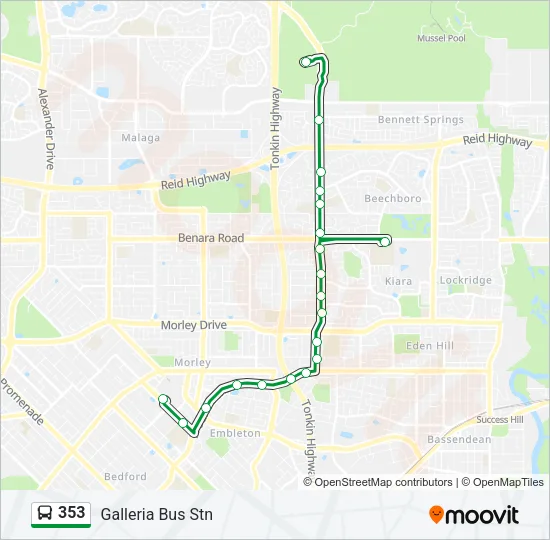 353 Bus Line Map