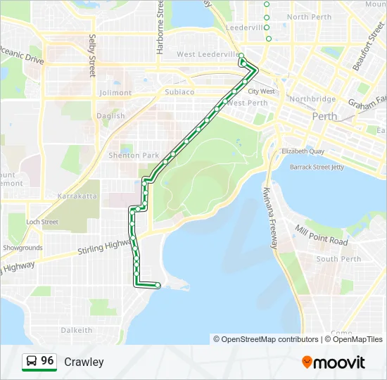 96 Bus Line Map