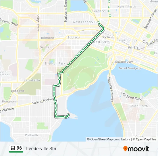 96 Bus Line Map