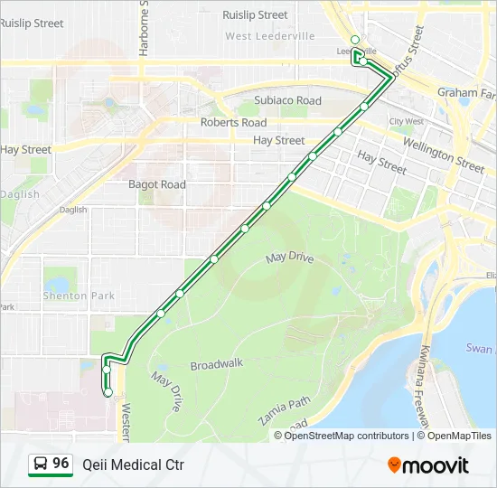 96 Bus Line Map