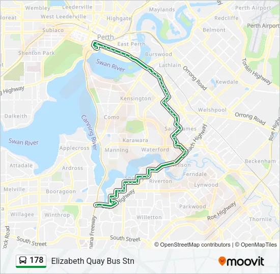 178 Bus Line Map