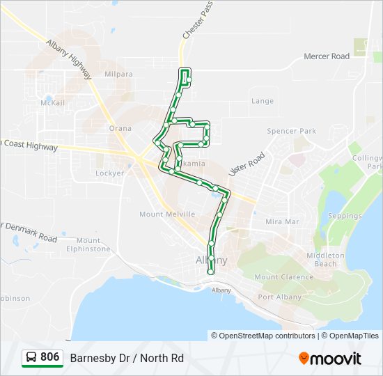 806 Bus Line Map