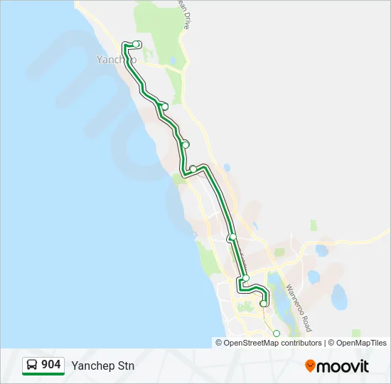 904 Bus Line Map