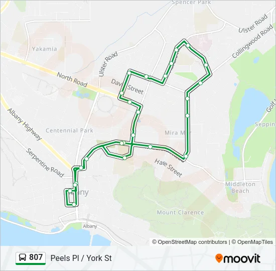 807 Bus Line Map