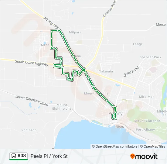 808 Bus Line Map