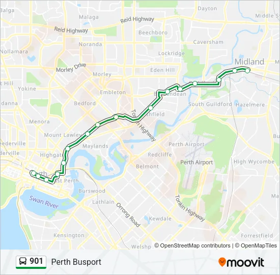 901 Bus Line Map