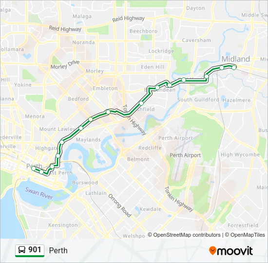 901 Bus Line Map
