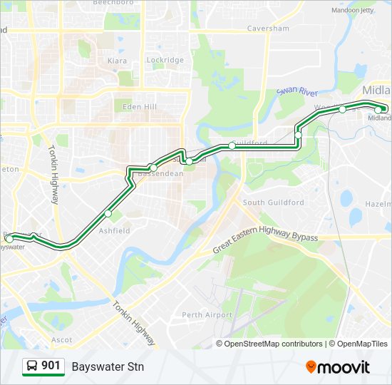901 Bus Line Map