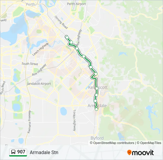 907 Bus Line Map