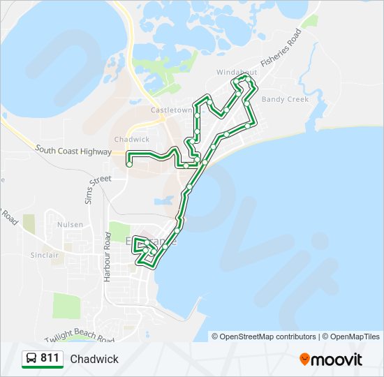 811 bus Line Map