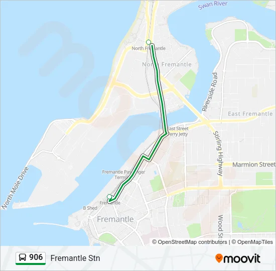906 Bus Line Map