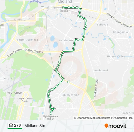 278 Bus Line Map