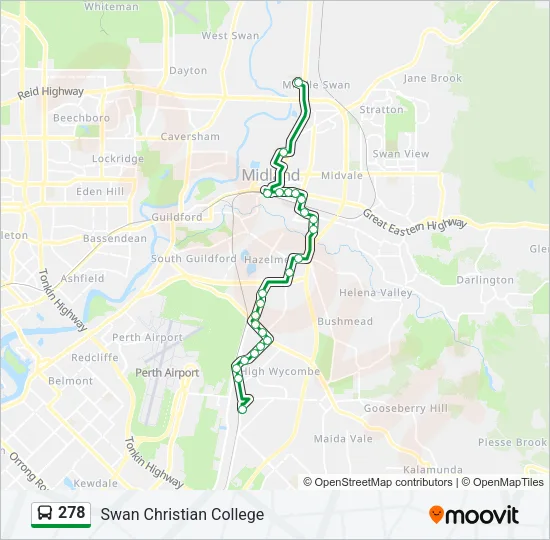 278 Bus Line Map