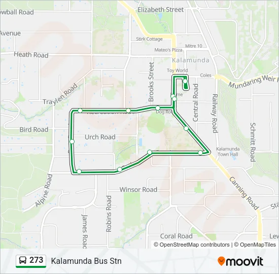 273 Bus Line Map