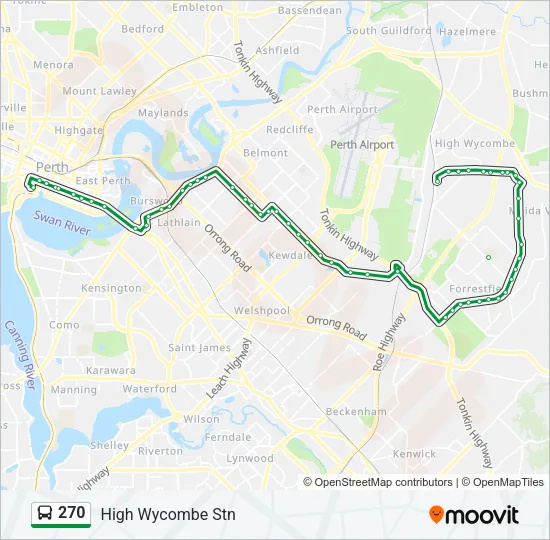 270 Bus Line Map