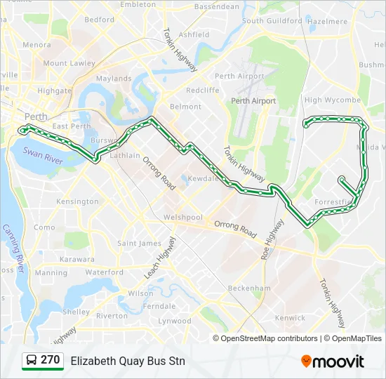 270 Bus Line Map