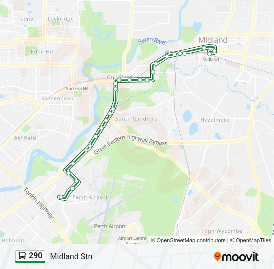 290 Bus Line Map