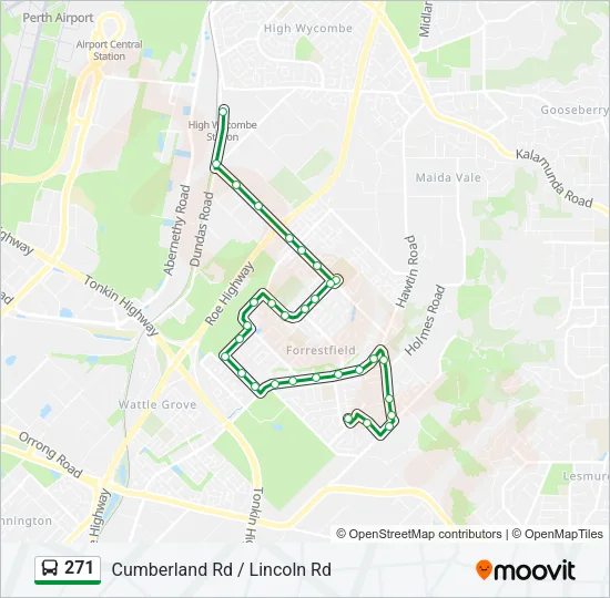 271 Bus Line Map