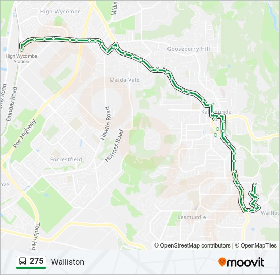 275 bus Line Map