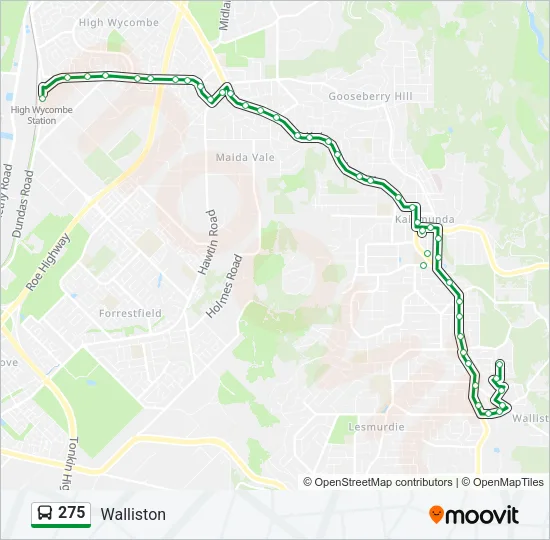 275 Bus Line Map