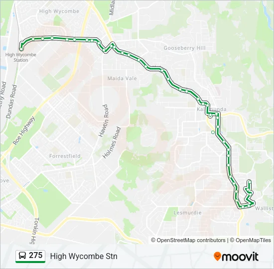275 Bus Line Map