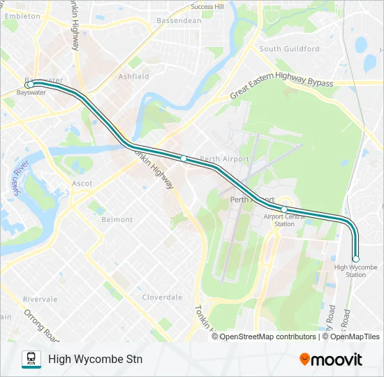 AIRPORT LINE Train Line Map