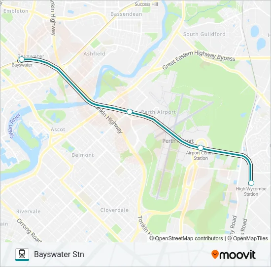 AIRPORT LINE Train Line Map
