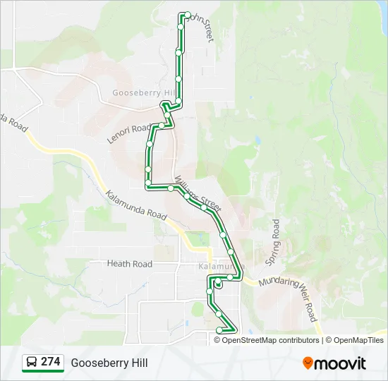 274 Bus Line Map