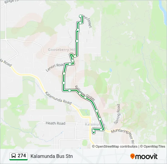 274 Bus Line Map
