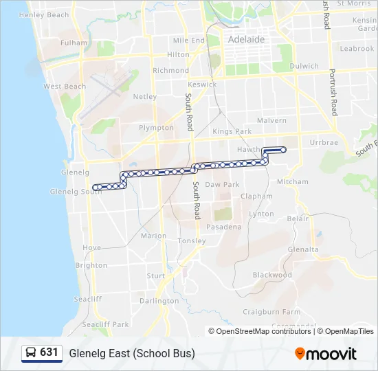 631 Bus Line Map