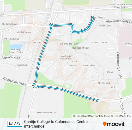 773 Bus Line Map