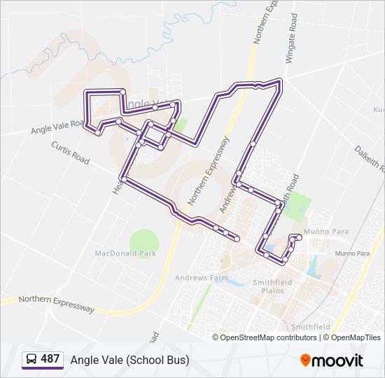 487 Bus Line Map