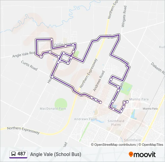 487 Bus Line Map